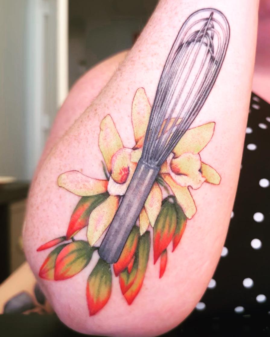 Whisk+ tattoo done by Adam Teitelbaum at Constantly Custom, East Brunswick, NJ