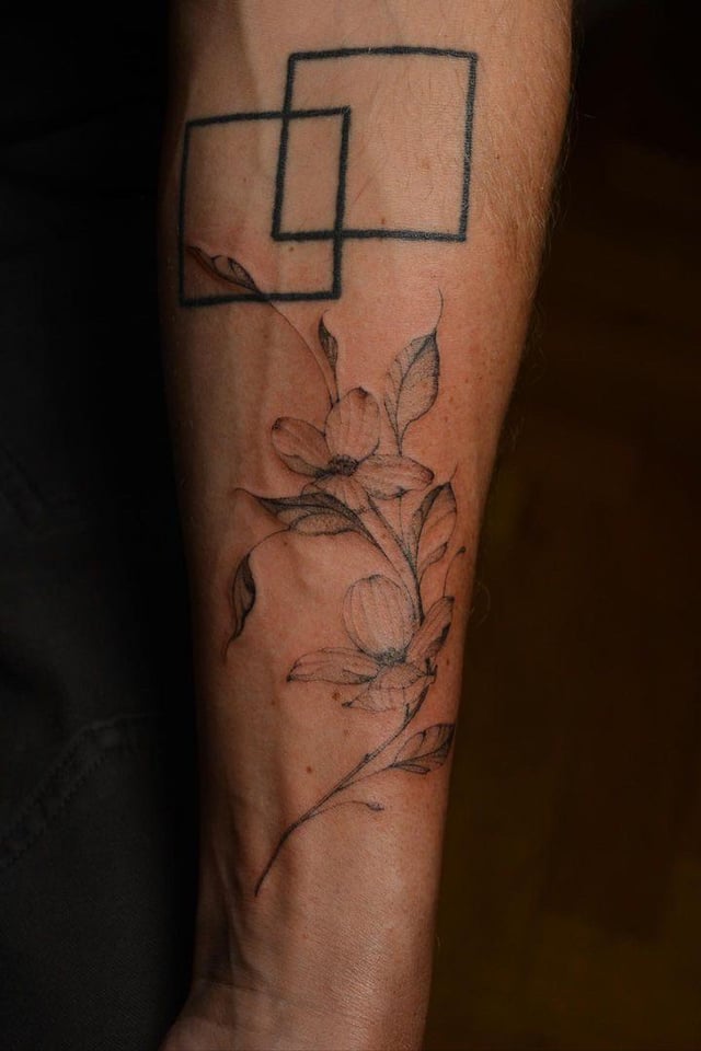 Dainty dogwood by Alisa Shikova at Discussion Klub in Berlin, DE.