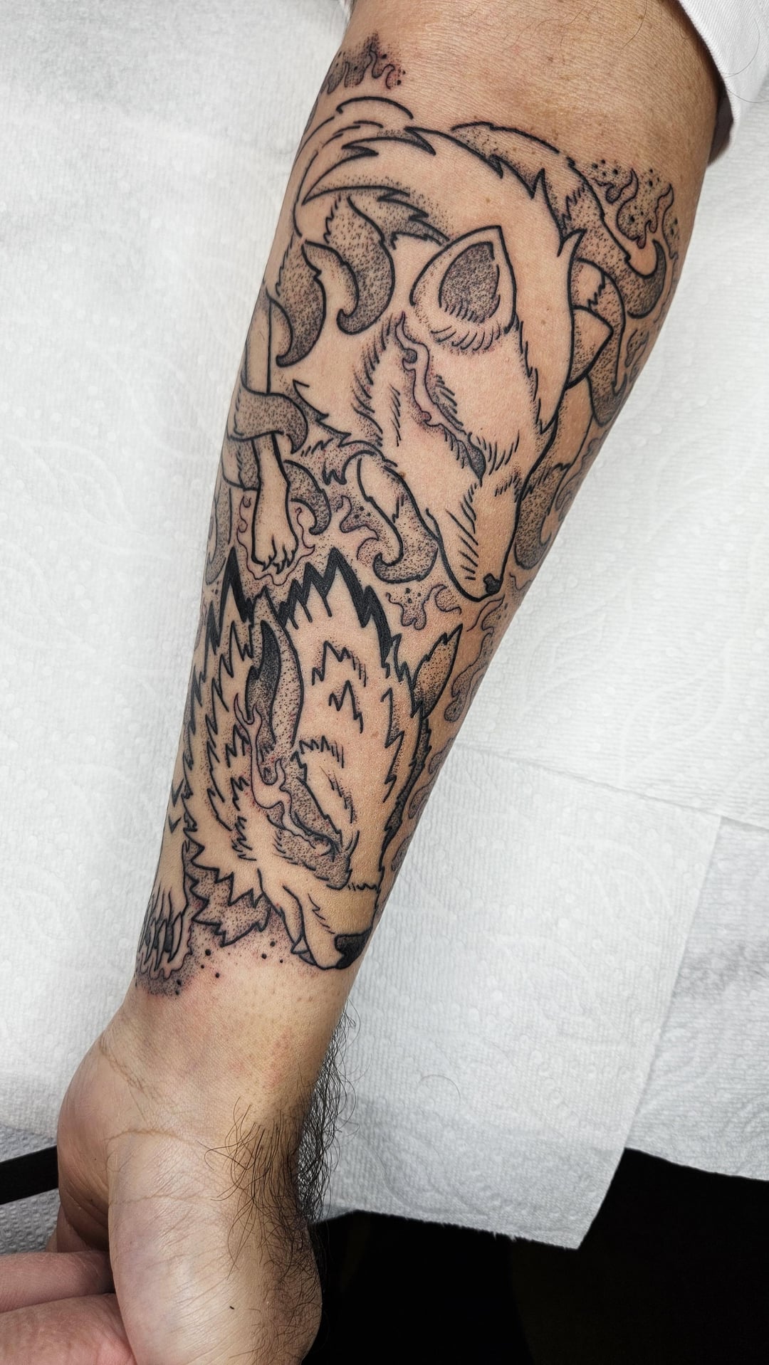 My first tattoo: Ninetales and Arcanine [Mason, Thousand Sunny ...