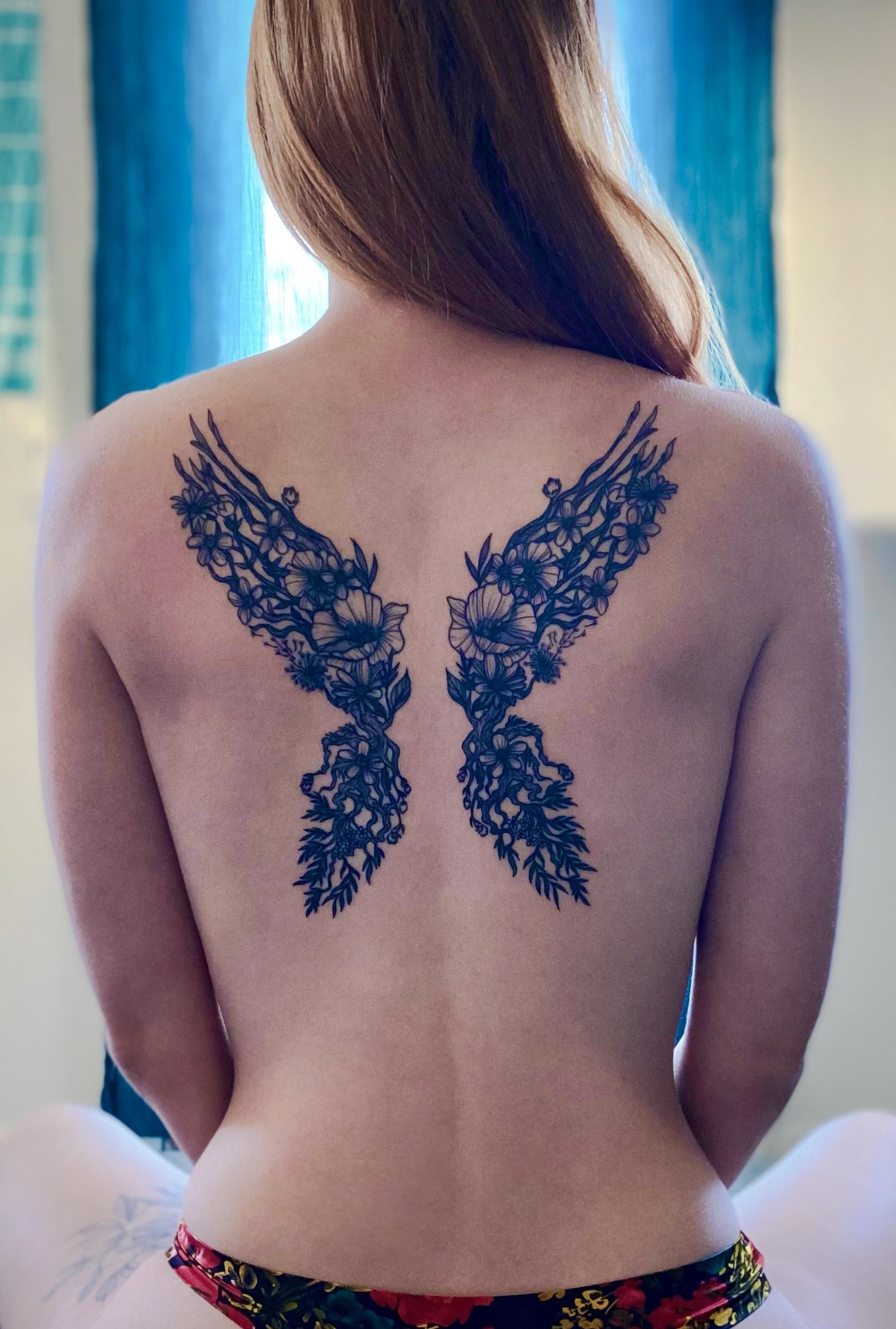 My Floral Wings tattooed by Gillian Norland at Relic Body Arts, Las Vegas