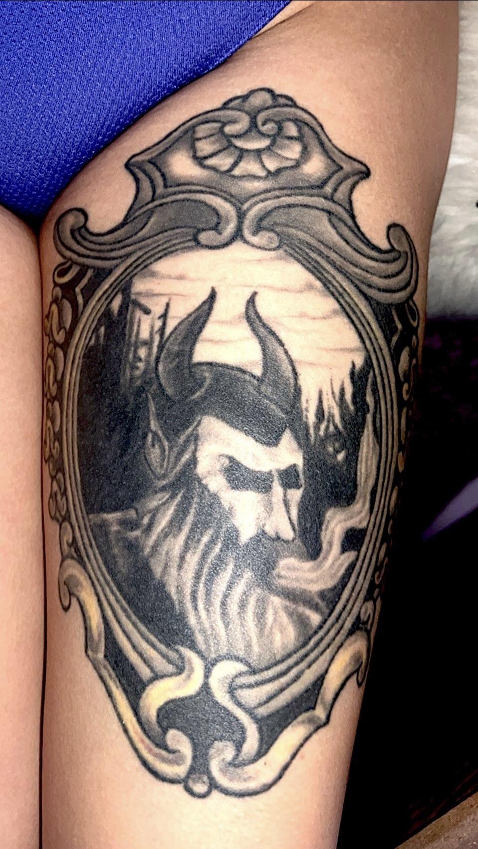 Dopethrone Electric Wizard tattoo by Little George in Austin, Texas