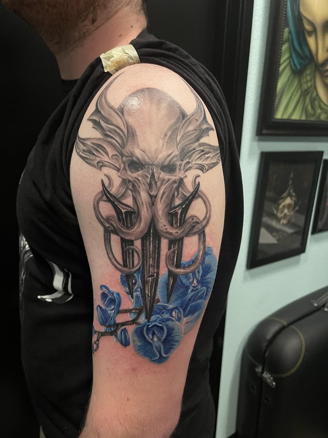 BG3 tattoo by Joel Bones of Gold Rush Tattoos in Newport Beach California.