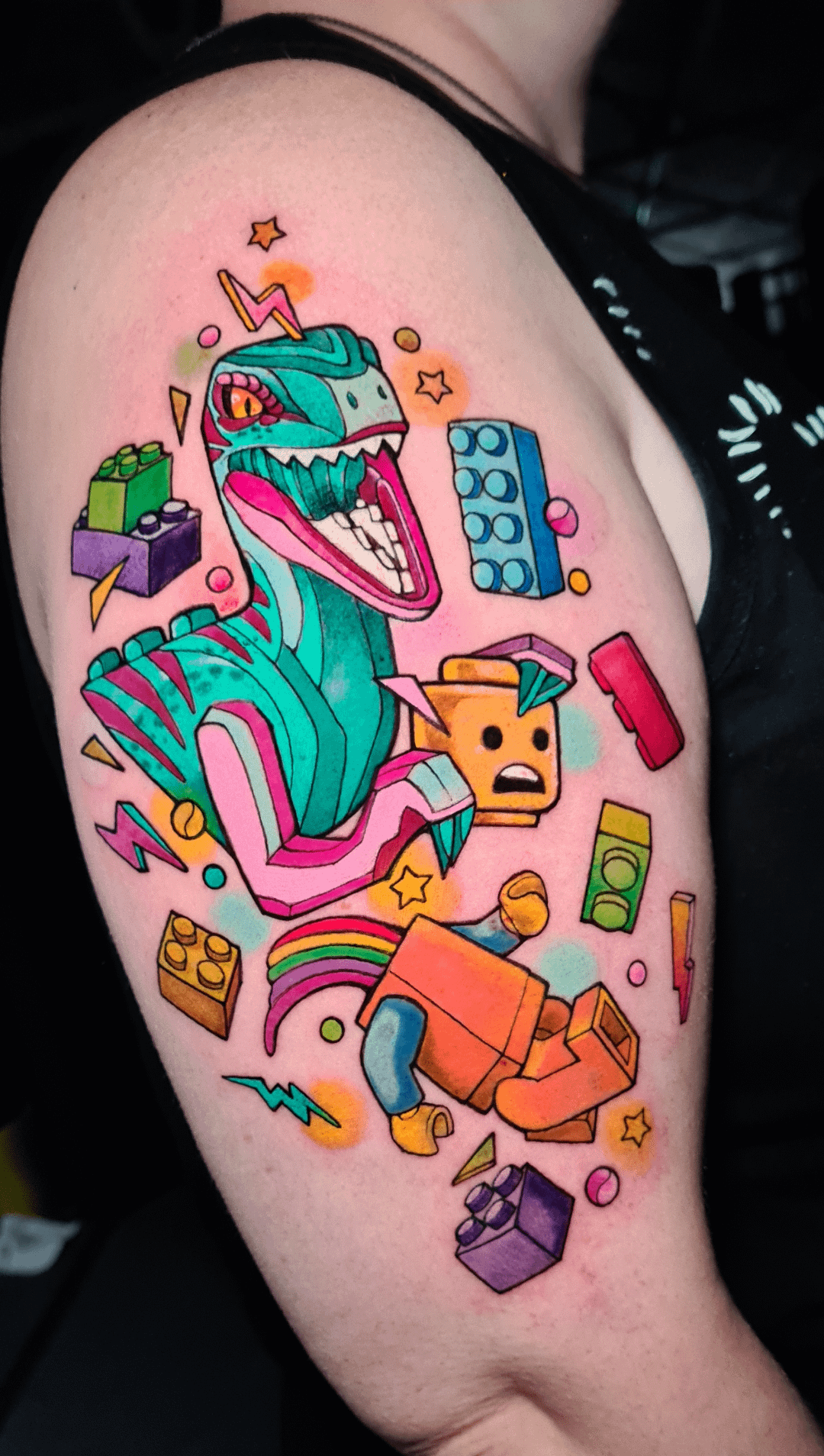 Lego dinosaur by Flavia Verda at NR Studio, Bristol, UK