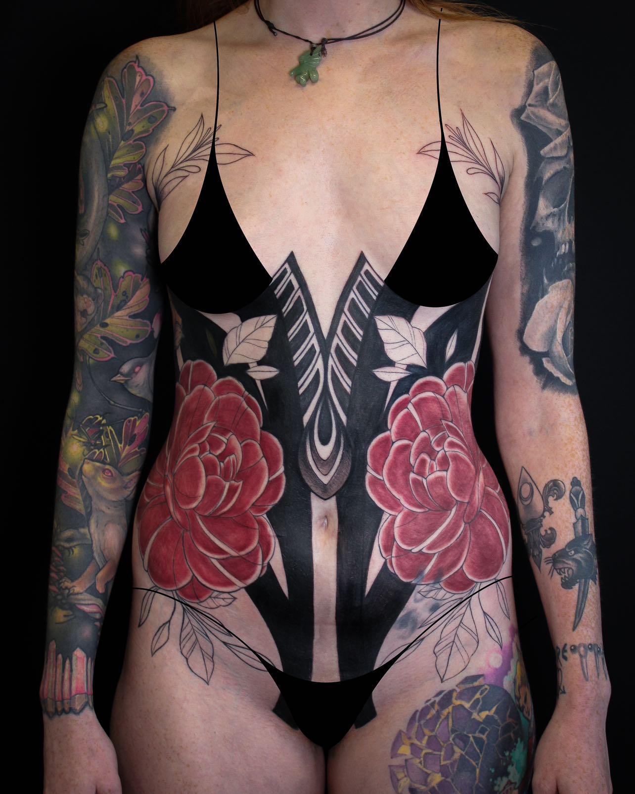 In progress bodysuit by Neekah at tenderfoot in NYC