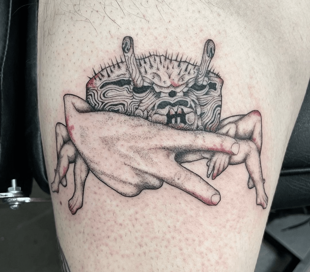 Crab by Johnny Litman at Fullerton Ink House in Fullerton CA