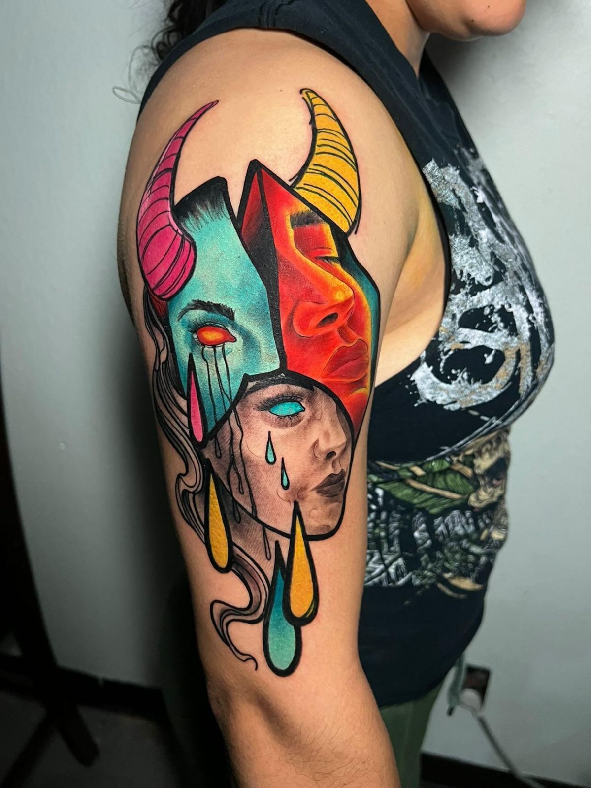 Girlfriend got this done by Chris Vargas at Hold fast tattoo in Lubbock TX