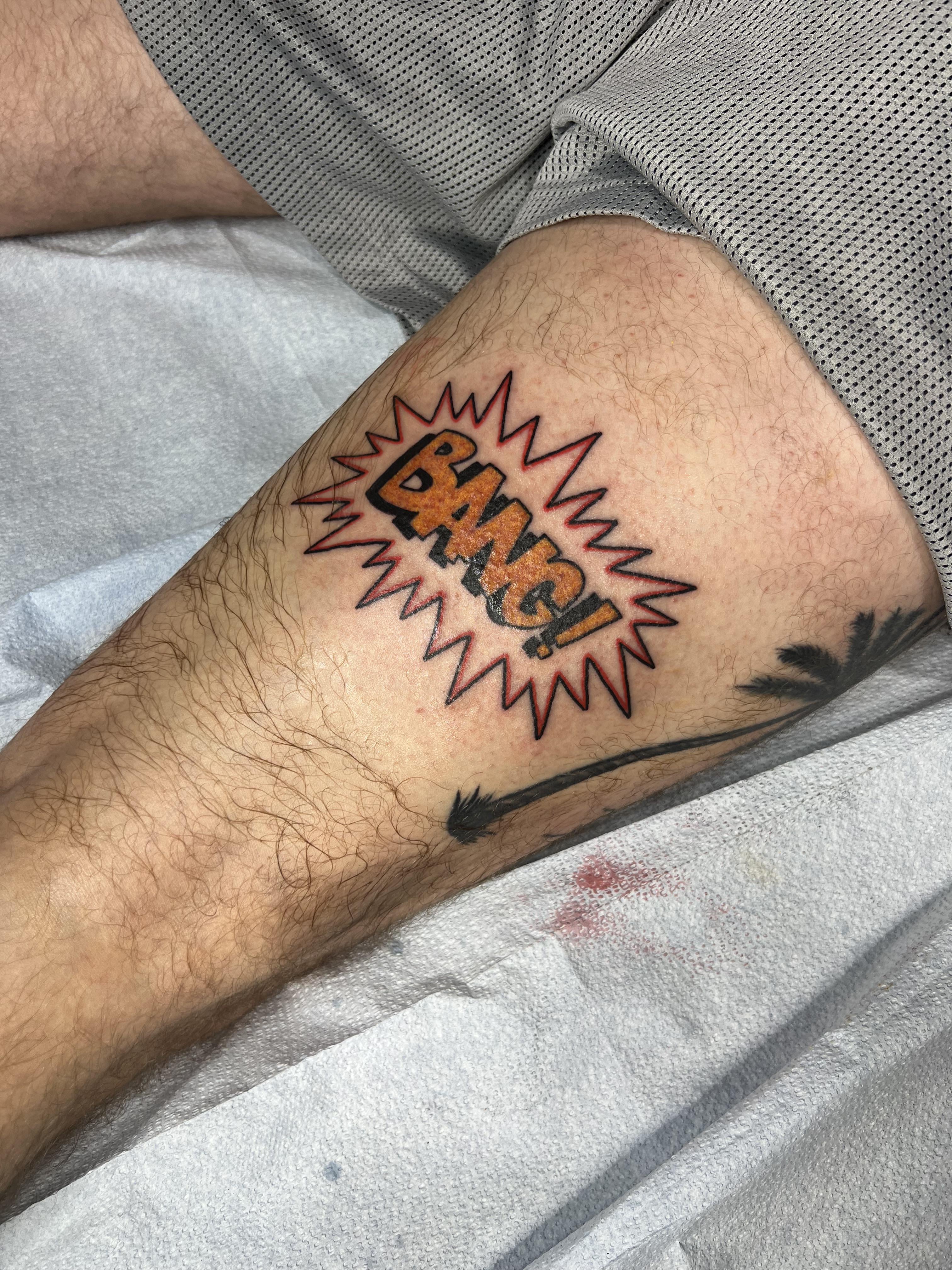 BANG! My tattoo from Enigma Tattoo in Richmond VA